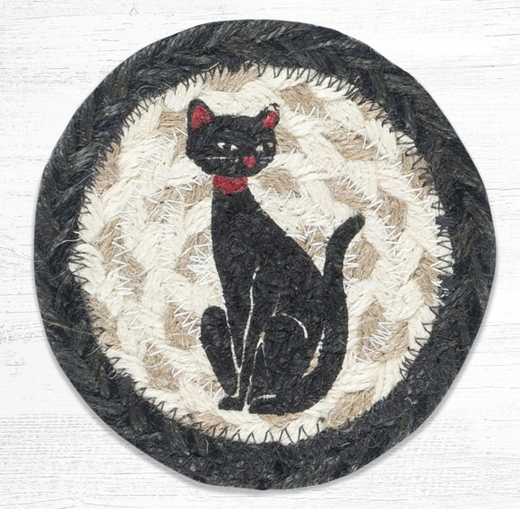 Crazy Cat Braided Coaster