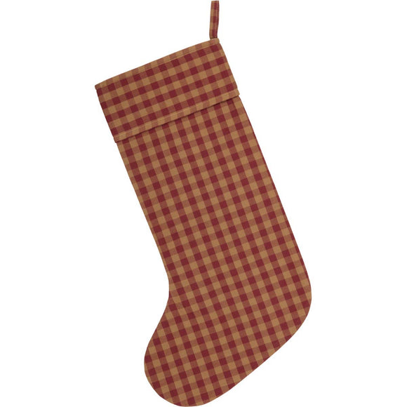 Burgundy Check Stocking