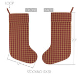 Burgundy Check Stocking