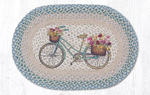 My Bicycle Braided Oval Rug 20"x30"