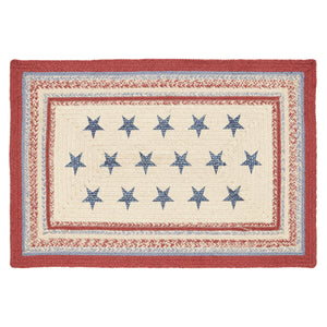 Celebration Jute Rug Stencil Stars Rectangle 24x36"