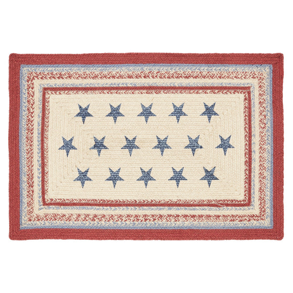 Celebration Jute Rug Stencil Stars Rectangle 24x36