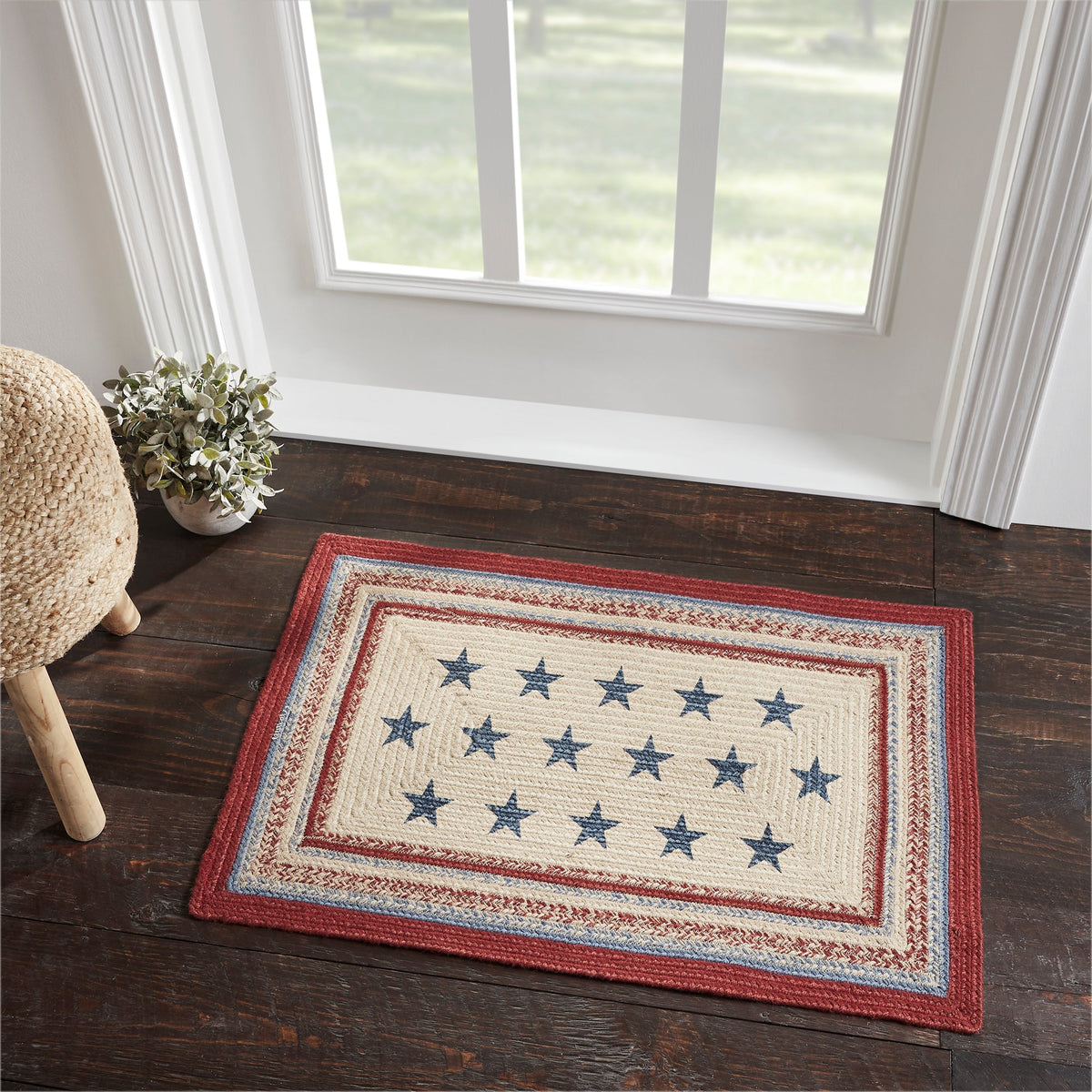Celebration Rug Celebration Jute Rug Stencil Stars Rectangle 24x36