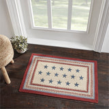 Celebration Jute Rug Stencil Stars Rectangle 24x36"