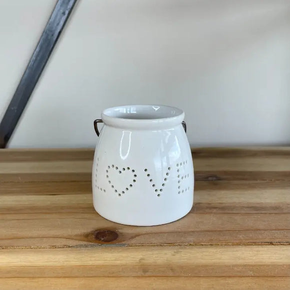 Dotted Love Tealight Holder