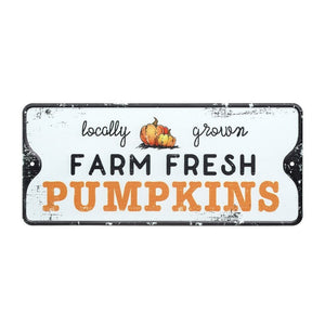 Farm Fresh Pumpkins Metal Sign