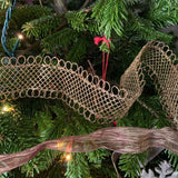 5ft Gold Glitter Wire Mesh Garland