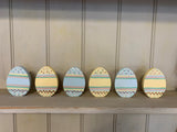 Painted Wooden Easter Egg Shelf Sitter