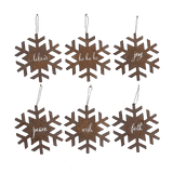 7" Rusty Metal Snowflake Ornament