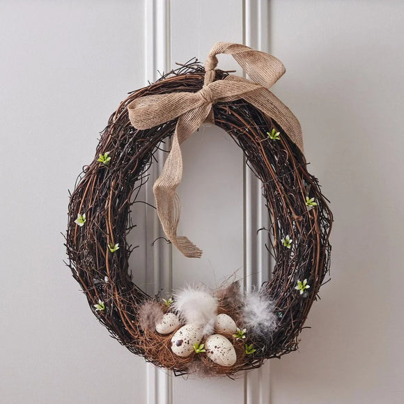 Egg Shaped Easter Wreath