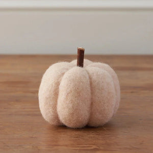 Cream Felt Pumpkin