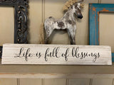 Distressed White Wooden Barn Board Sign