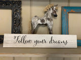 Distressed White Wooden Barn Board Sign