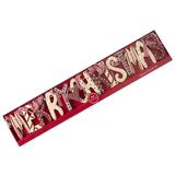 Merry Christmas Wooden Red and Cream Garland