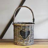 Woven Wicker Heart Lantern