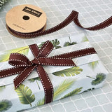 Chocolate Brown Stitched Ribbon, 3 Metres