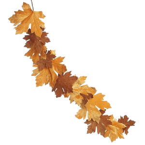 Velvet Russet Maple Leaf Autumn Garland, 150cm