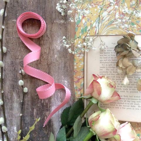 Pink Stitched Ribbon, 3 Metres – Old Fashioned Milk Paint UK