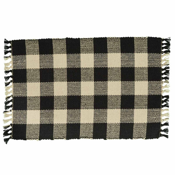 Wicklow Check Placemat, Black