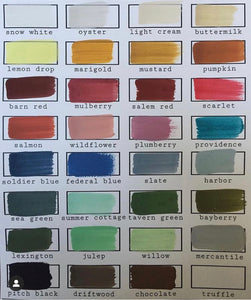 Hand Painted Colour Chart for Old Fashioned Milk Paint/Farmhouse Finishes