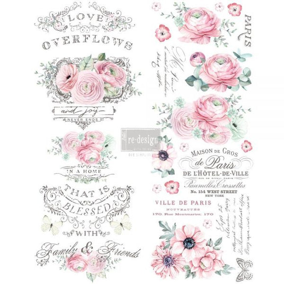 Re Design Decor Transfers / Decals ~ OVERFLOWING LOVE, 22″x30″